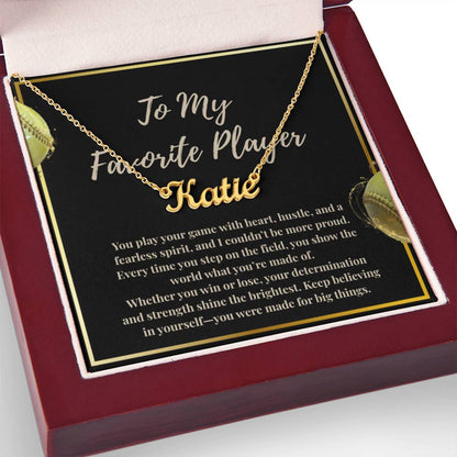 To My Favorite Player Custom Name Necklace