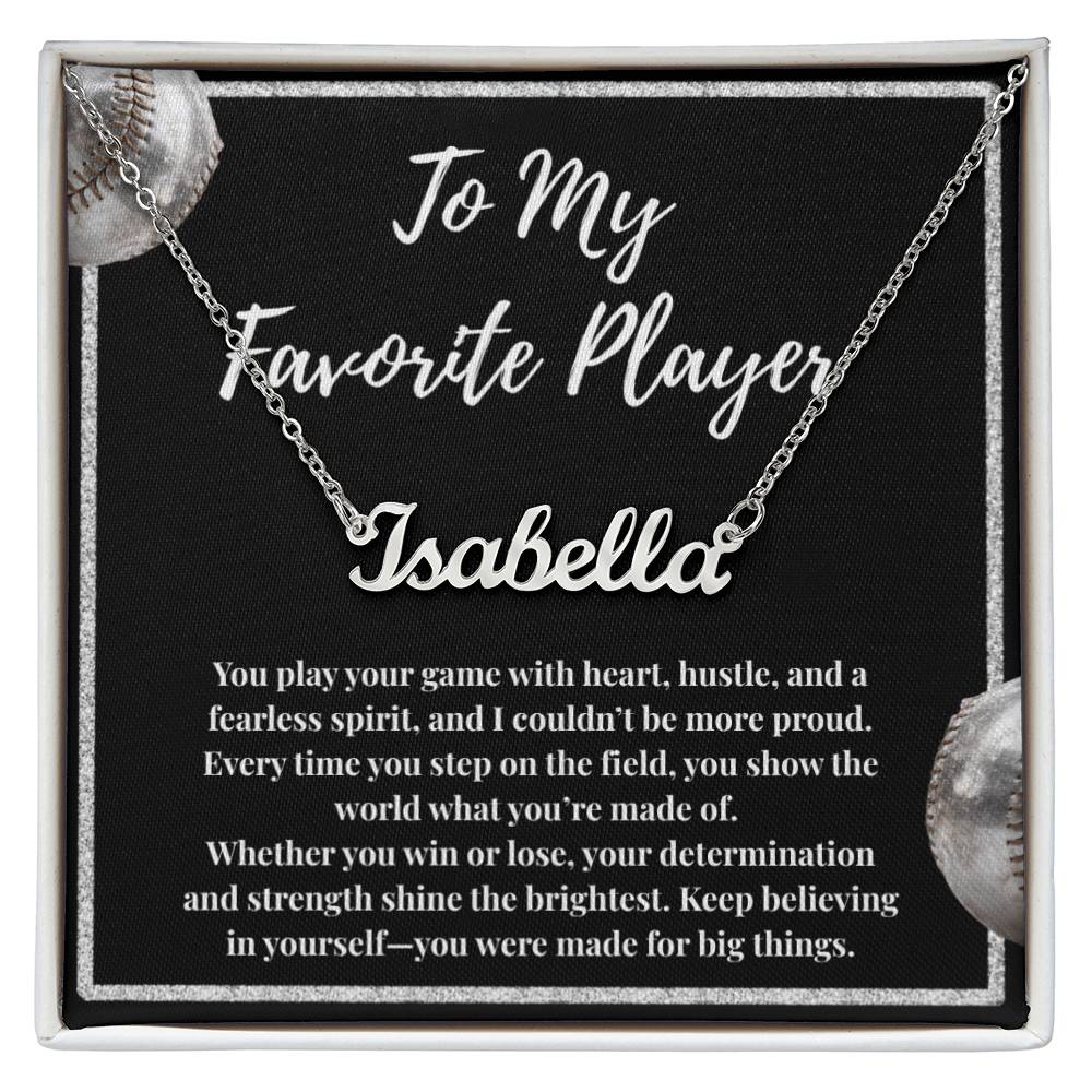 To My Favorite Player Custom Name Necklace