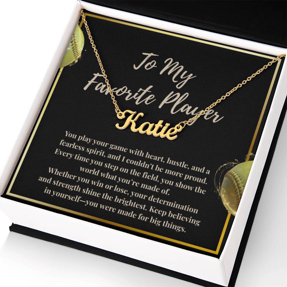 To My Favorite Player Custom Name Necklace