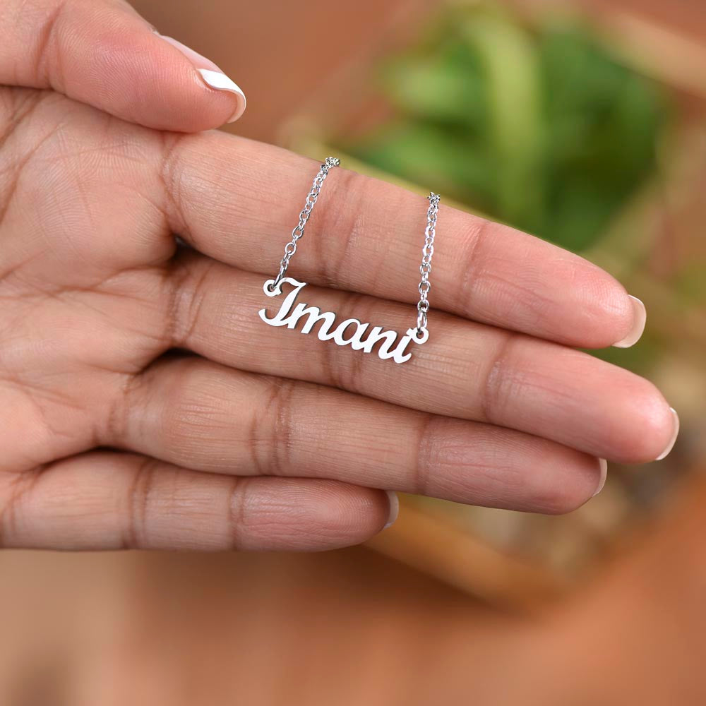 Custom Name Necklace with Message Card
