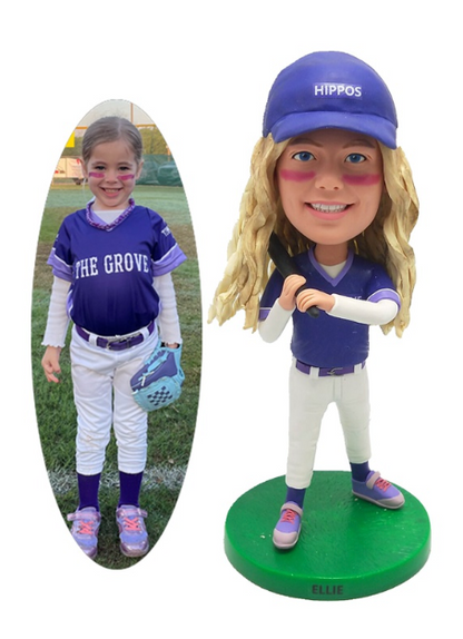Fully Body Customizable 1 Person Custom Bobbleheads With Engraved Text