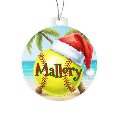 Custom Softball Ornament
