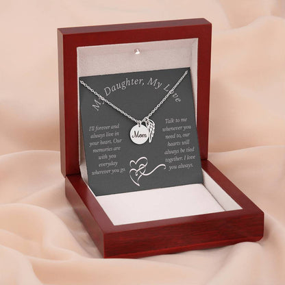 Memorial Necklace, Remembrance Necklace w/ Angel Wing Charm For Her
