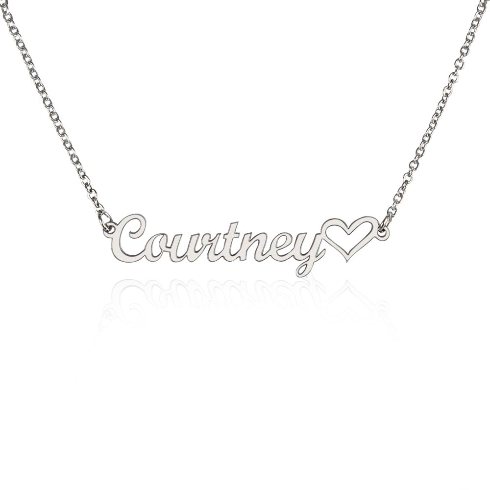 Custom Name with Heart Necklace