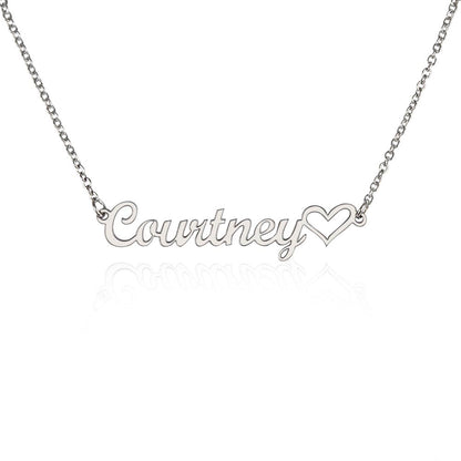 Custom Name with Heart Necklace