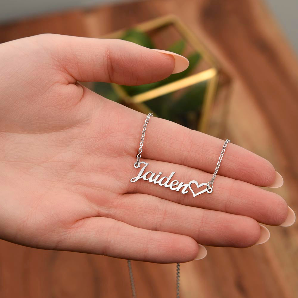 Custom Name with Heart Necklace