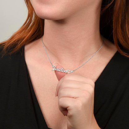 Custom Name with Heart Necklace