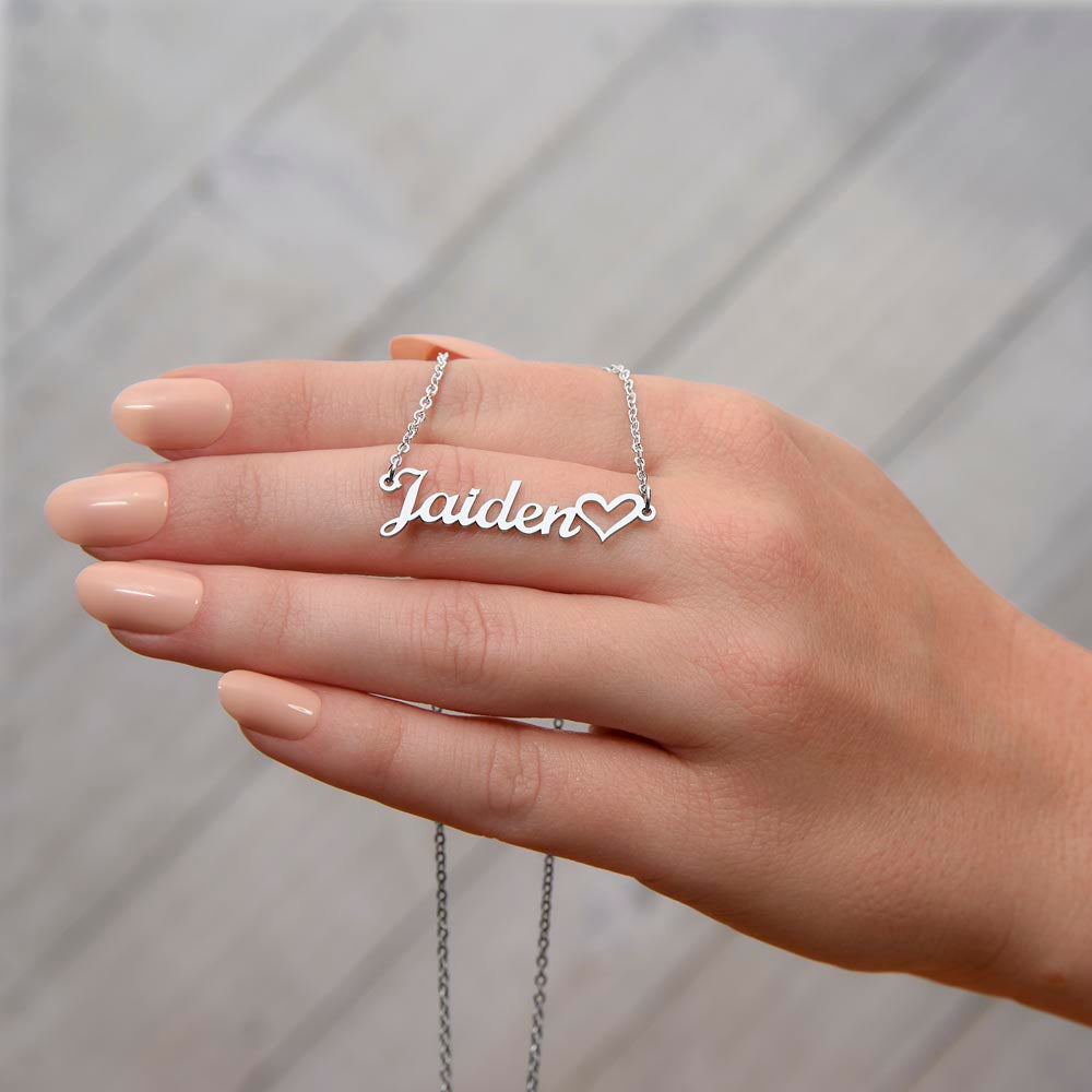 Custom Name with Heart Necklace