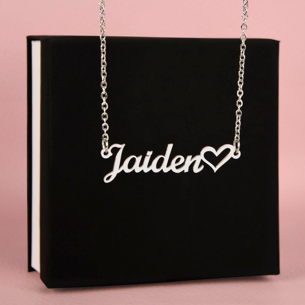 Custom Name with Heart Necklace