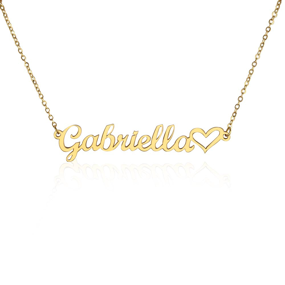 Custom Name with Heart Necklace