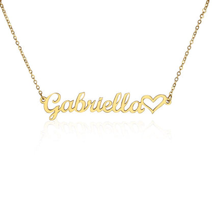 Custom Name with Heart Necklace
