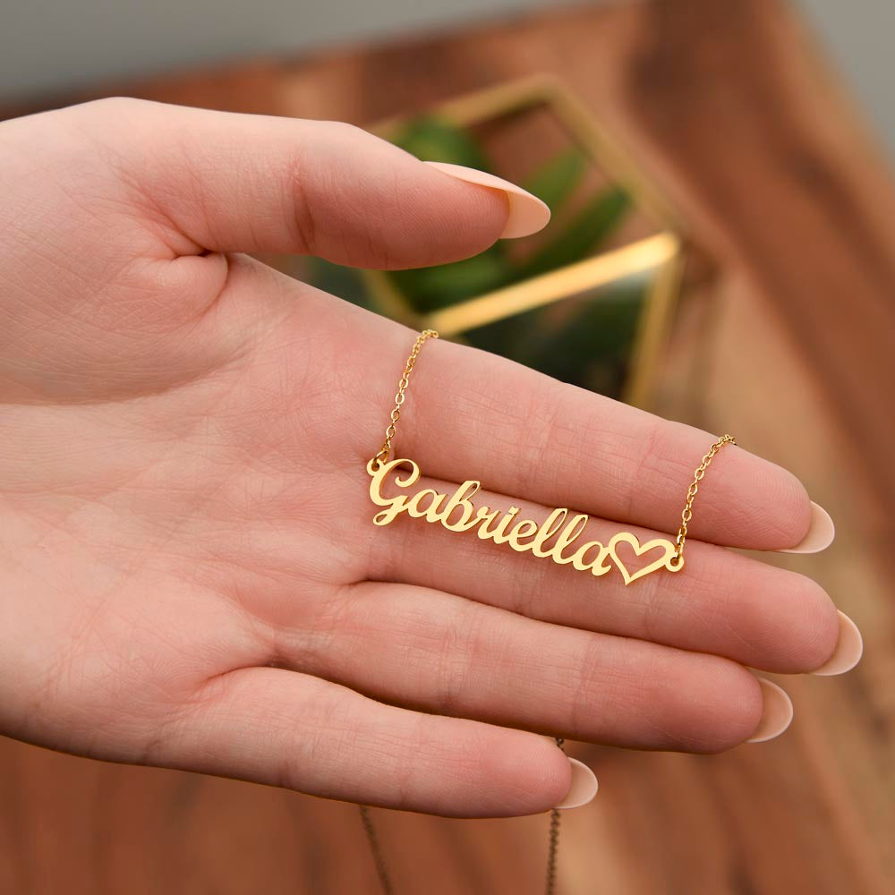 Custom Name with Heart Necklace