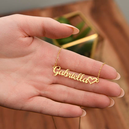 Custom Name with Heart Necklace
