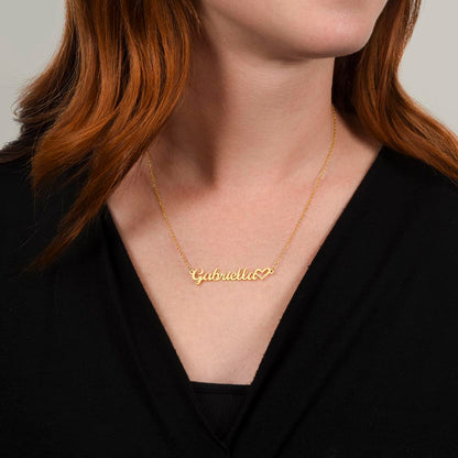 Custom Name with Heart Necklace