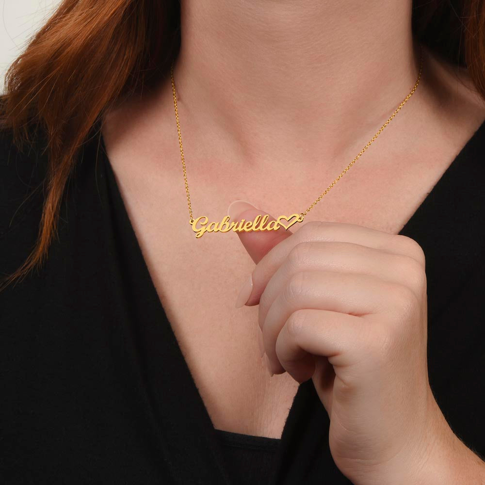 Custom Name with Heart Necklace