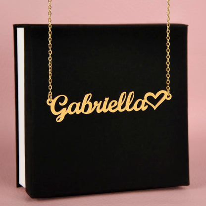 Custom Name with Heart Necklace