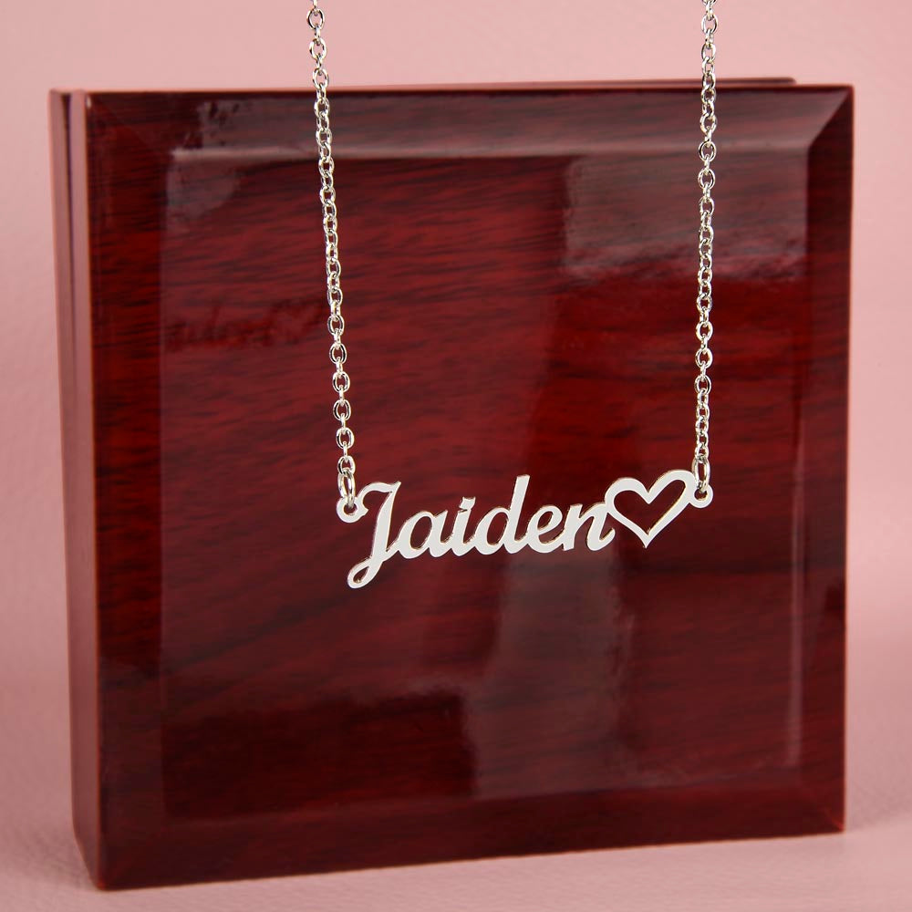 Custom Name with Heart Necklace