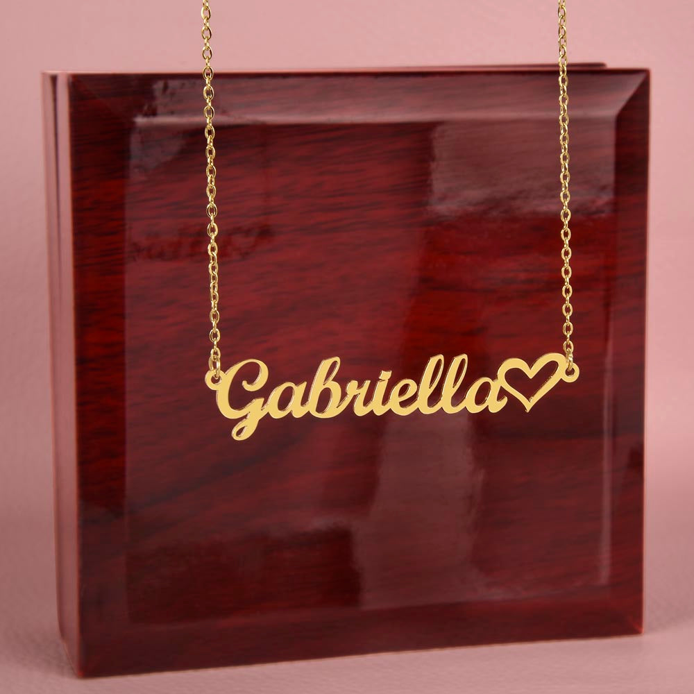 Custom Name with Heart Necklace