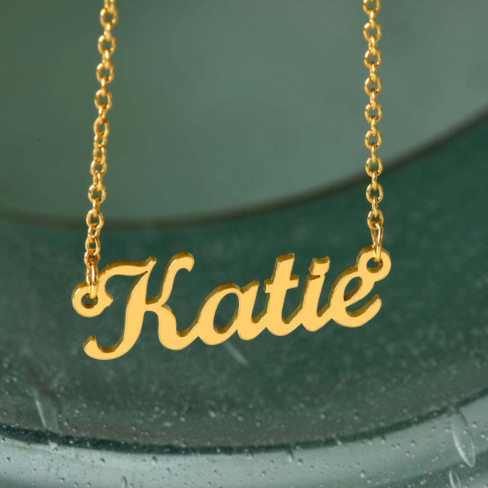 Custom Name Necklace with Message Card