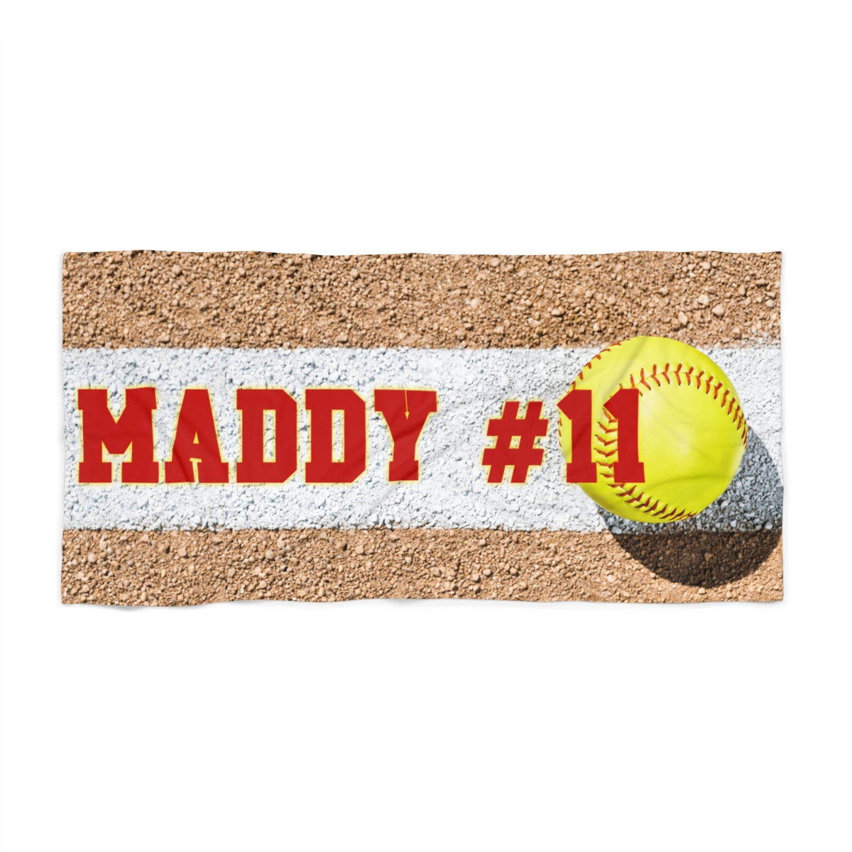 Custom Softball Beach Towel