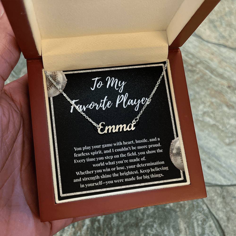 To My Favorite Player Custom Name Necklace