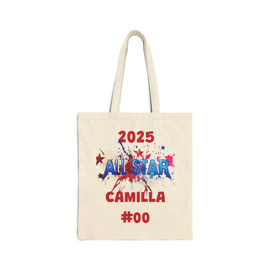 All-Star Canvas Tote Bag – Personalized with Name, Number & Year