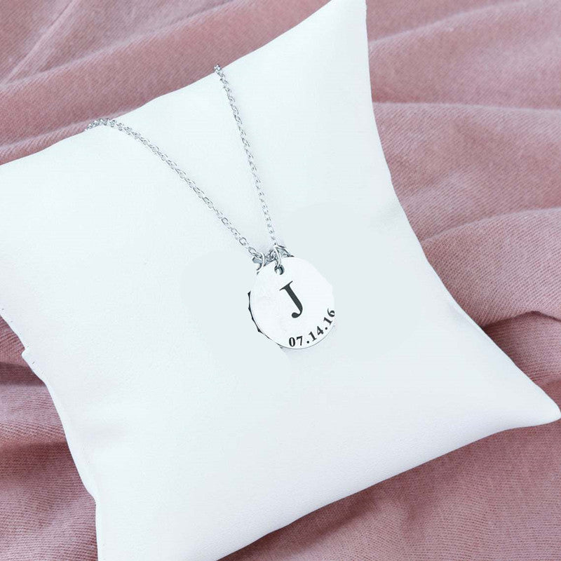 Personalised Name & Birthday Disc Necklace