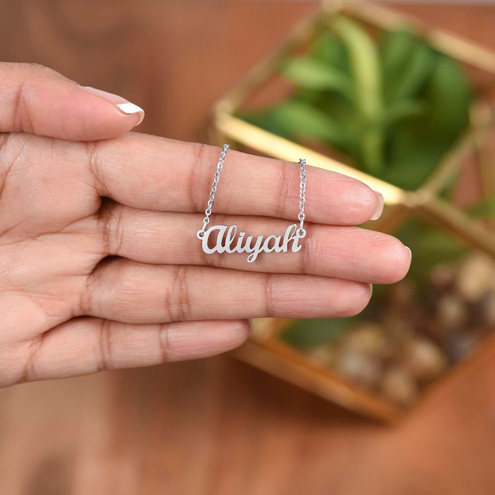 Custom Name Necklace with Message Card