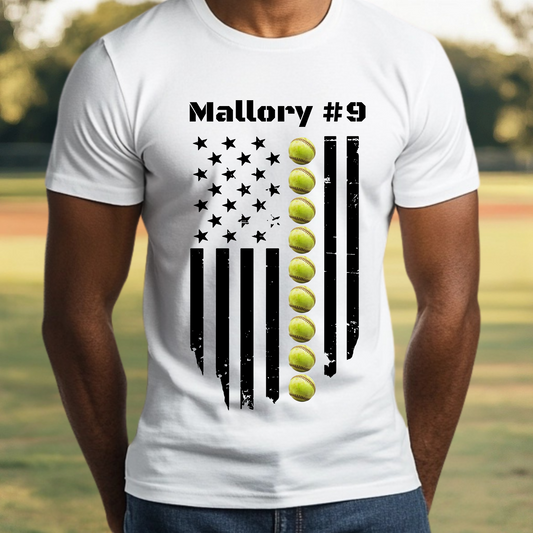Custom American Softball T-Shirt