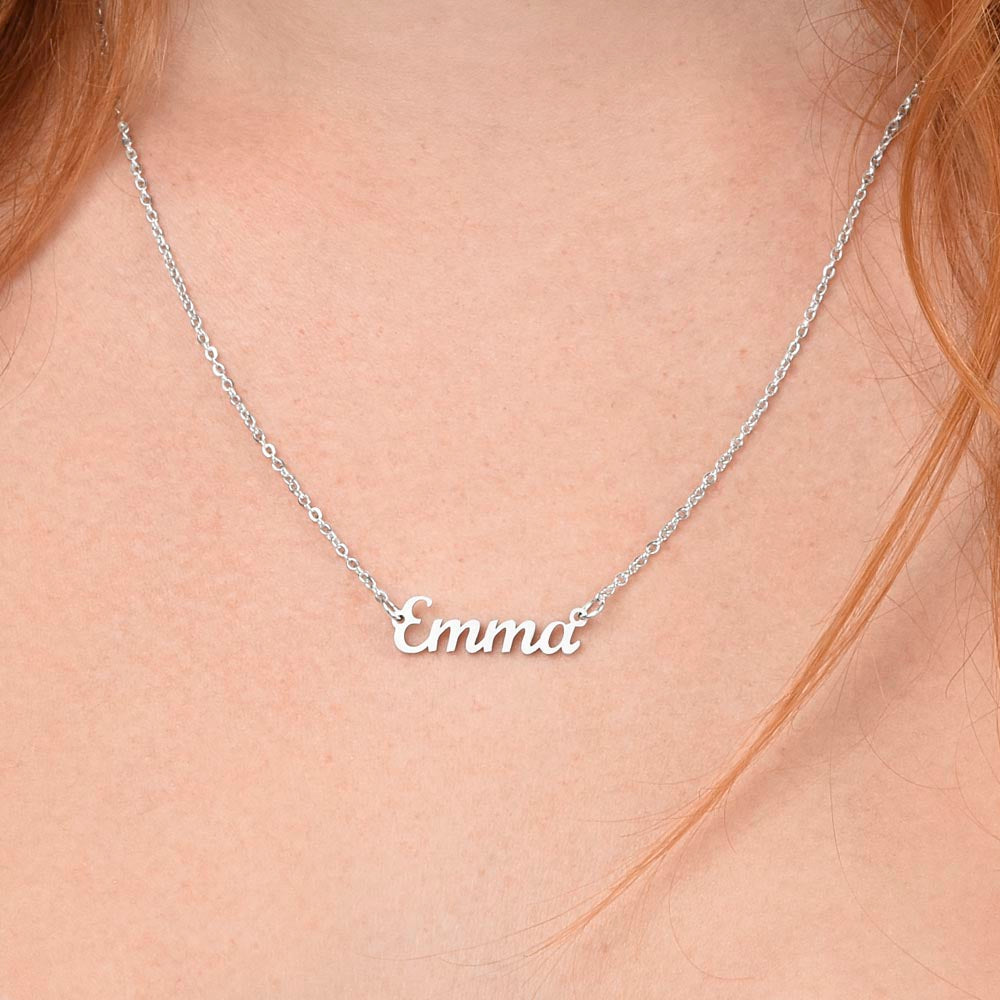 Custom Name Necklace with Message Card
