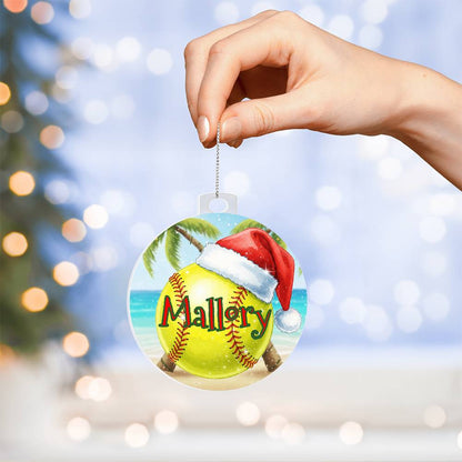 Custom Softball Ornament