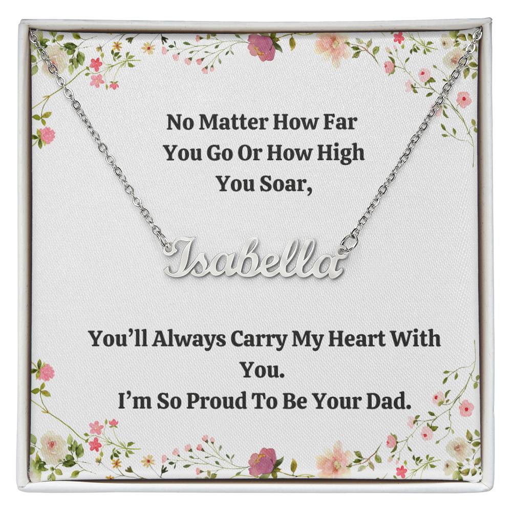 Custom Name Necklace with Message Card