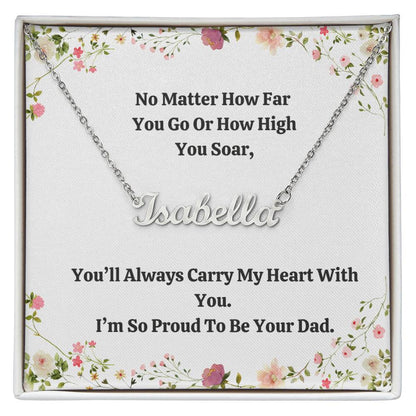 Custom Name Necklace with Message Card