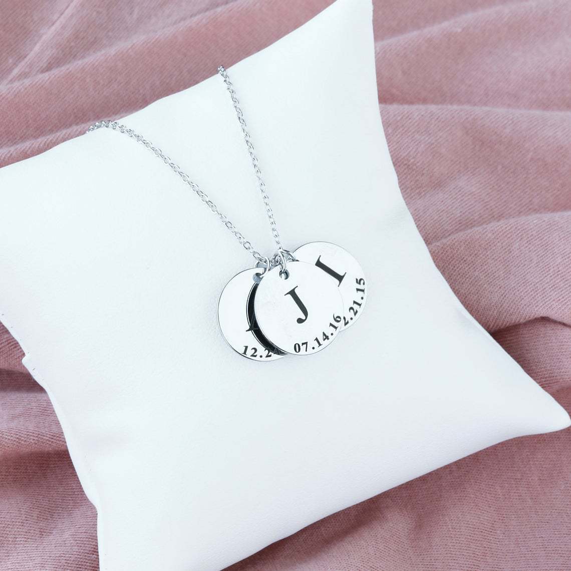 Personalised Name & Birthday Disc Necklace