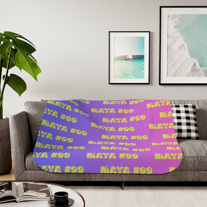 Personalized Name + Number  Sherpa Blanket