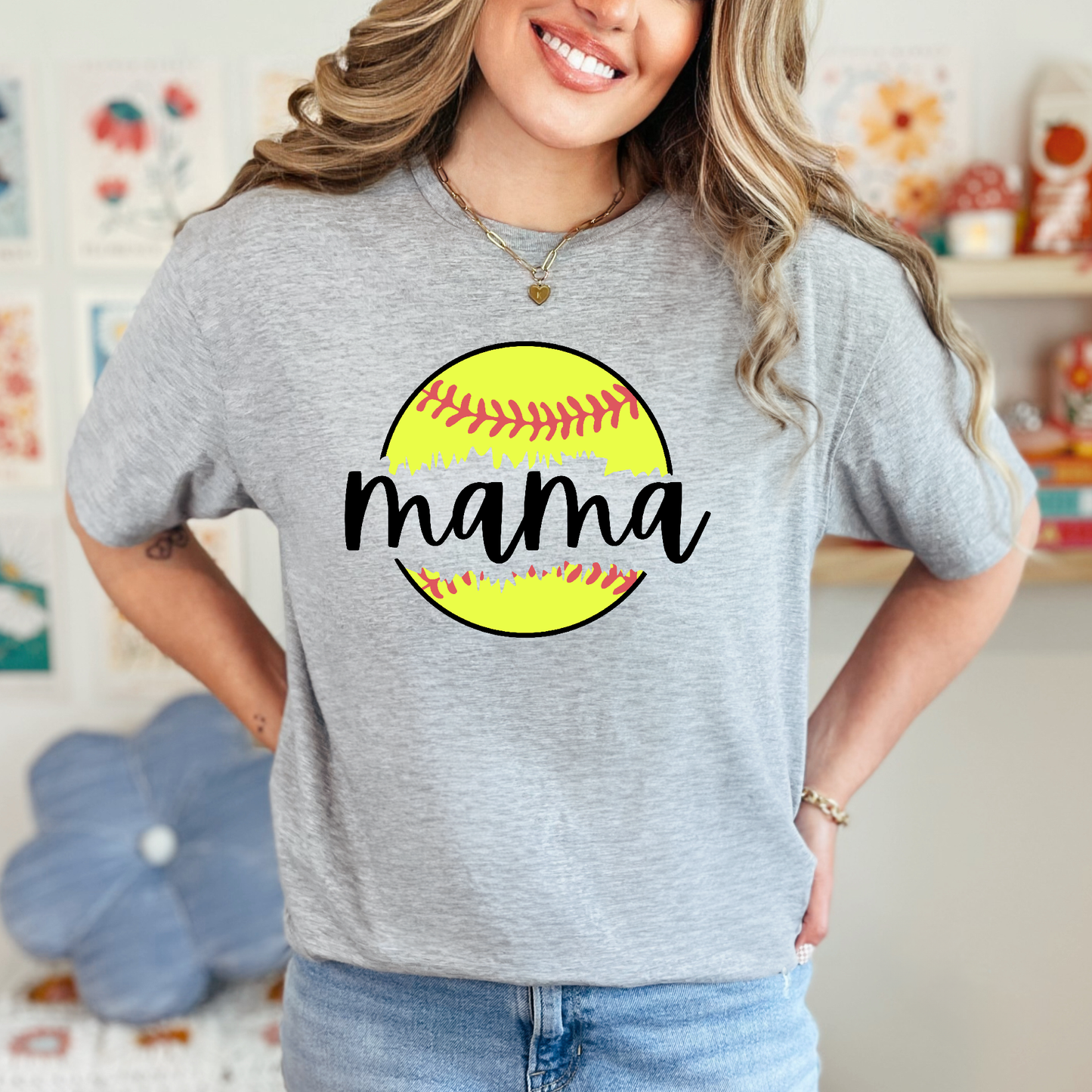 Softball Mama T-Shirt – Cute Tee for Proud Softball Moms