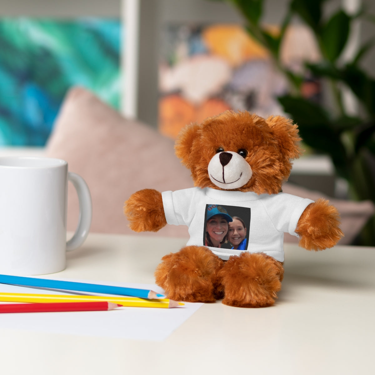 Your Custom Photo on Stuffed Animal with Tee