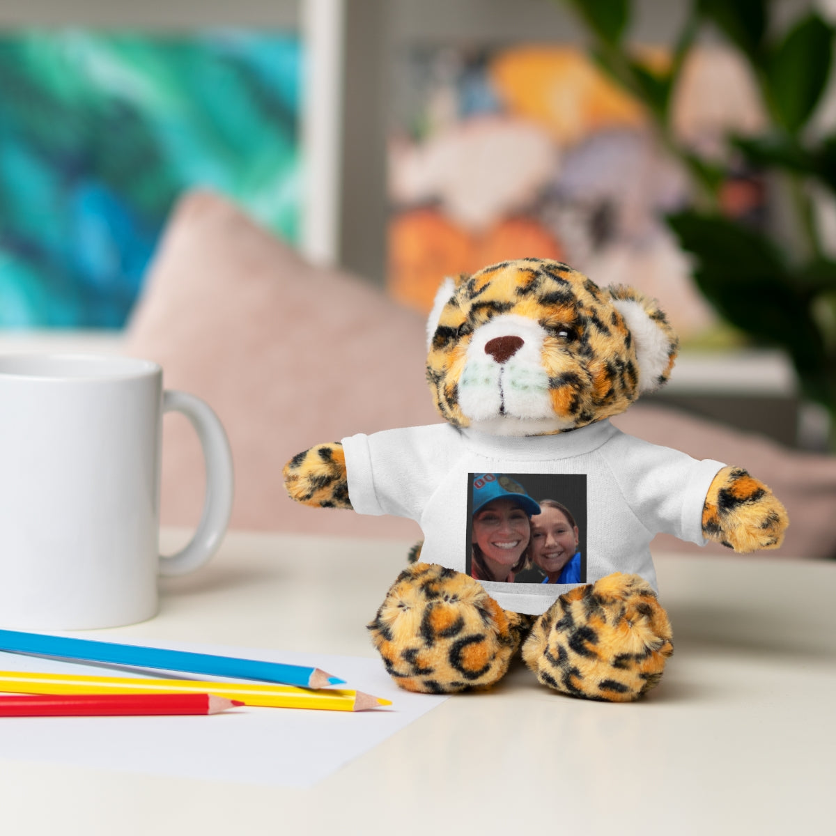Your Custom Photo on Stuffed Animal with Tee