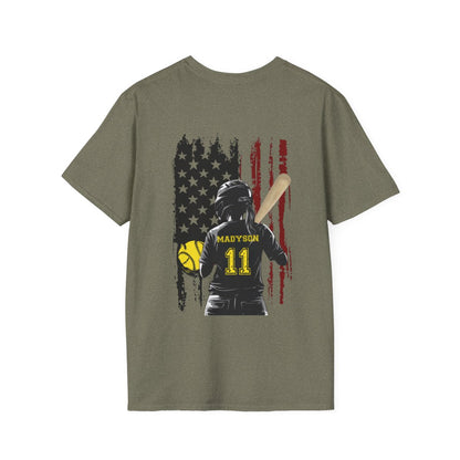 Custom Softball Silouette T-Shirt