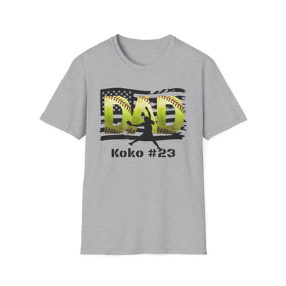 PITCHER - Custom Softball DAD T-Shirt