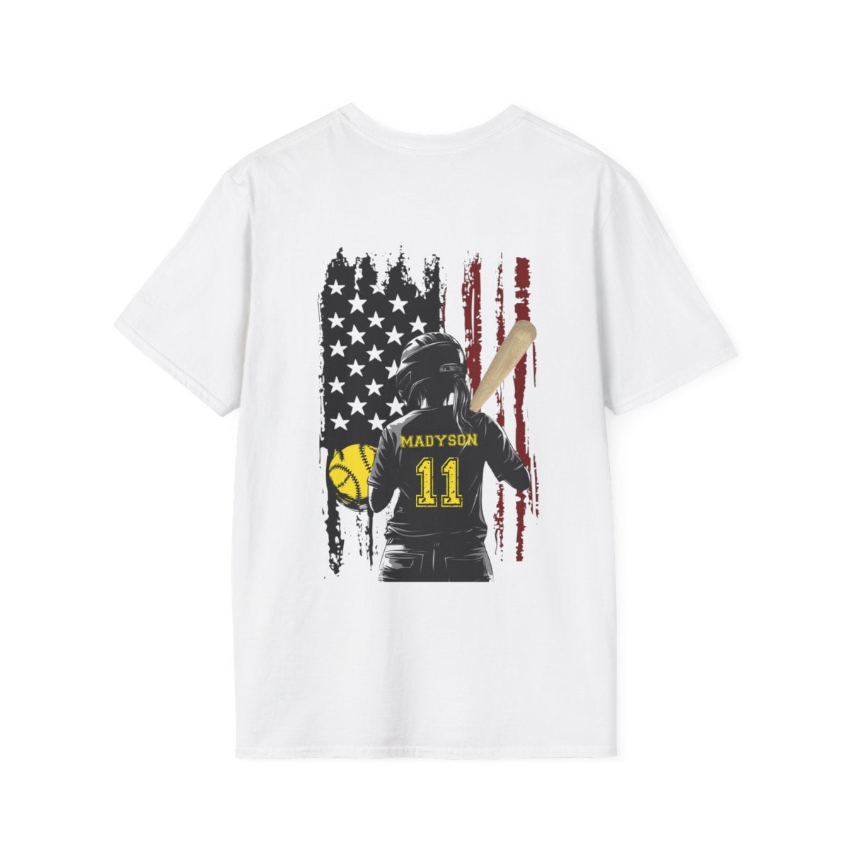 Custom Softball Silouette T-Shirt