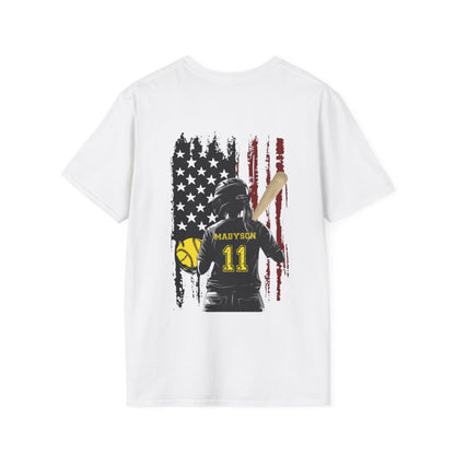 Custom Softball Silouette T-Shirt