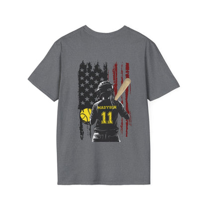 Custom Softball Silouette T-Shirt