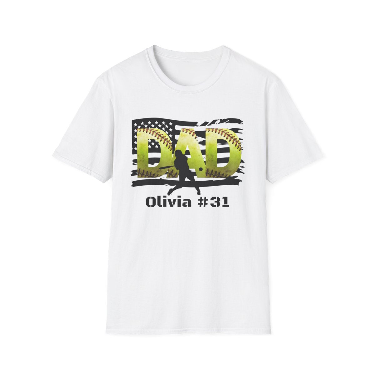 BATTER #2 Custom Softball Dad Batter T-Shirt