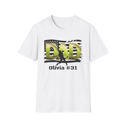 BATTER #2 Custom Softball Dad Batter T-Shirt