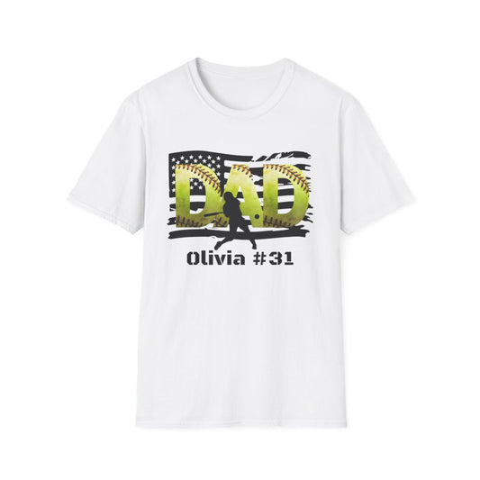 BATTER #2 Custom Softball Dad Batter T-Shirt