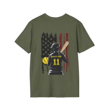 Custom Softball Silouette T-Shirt