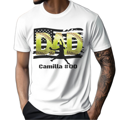 PITCHER - Custom Softball DAD T-Shirt